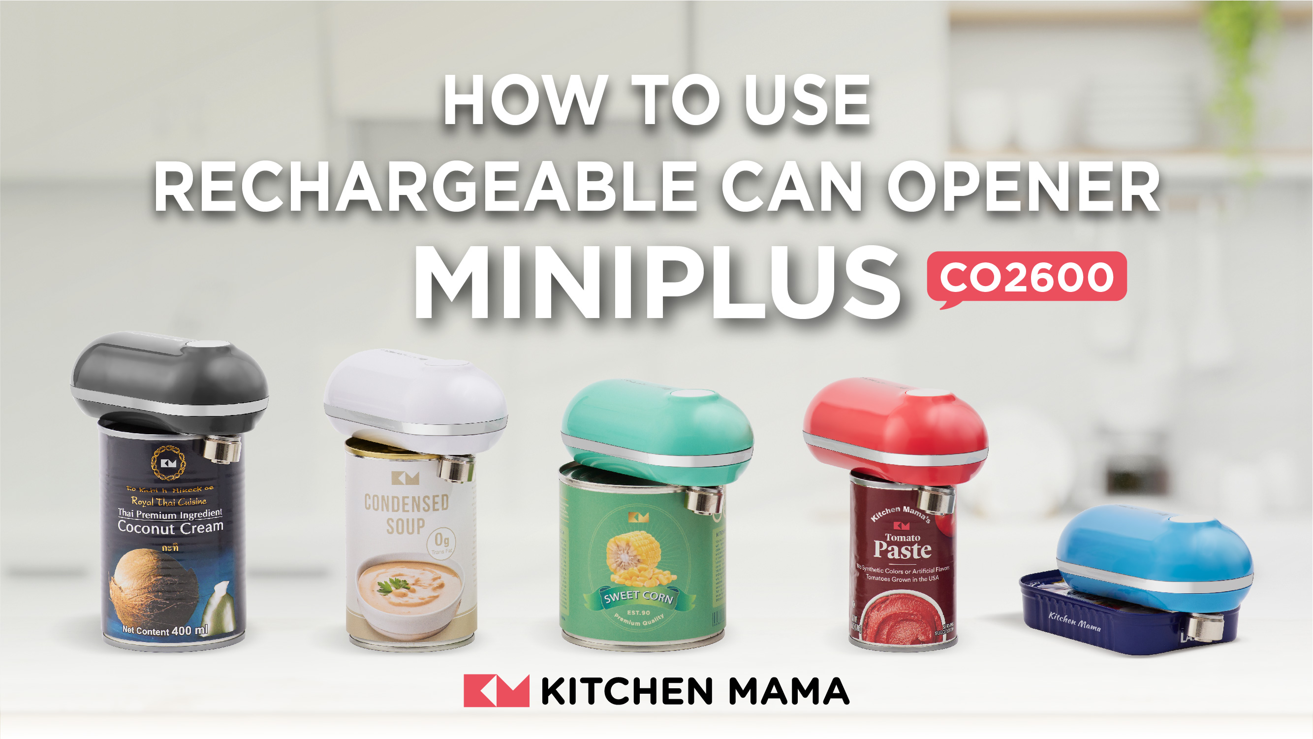Watch Kitchen Mama Mini Plus Rechargeable Can Opener How To Use on